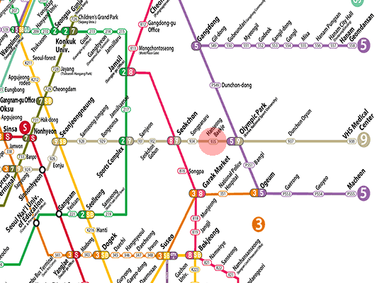 Hanseong Baekje station map