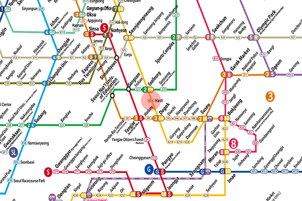 Hanti station map