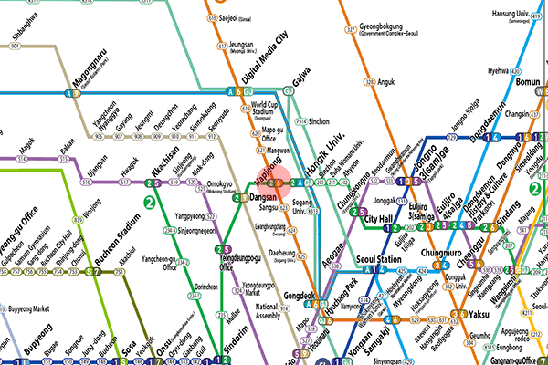 Hapjeong station map