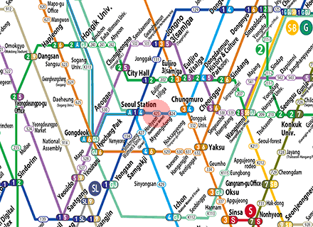 Hoehyeon station map