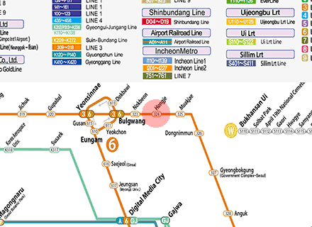 Hongje station map