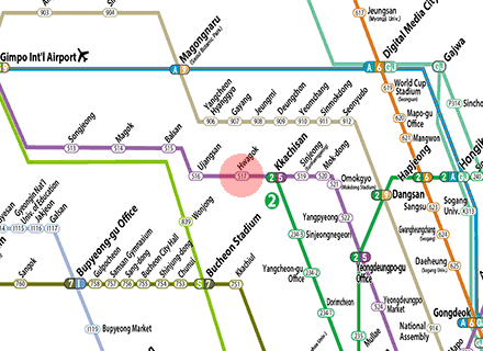 Hwagok station map