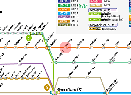 Hwajeong station map