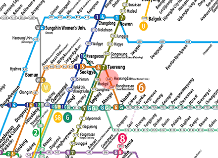 Hwarangdae station map