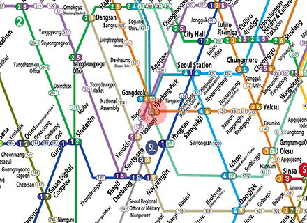 Hyochang Park station map