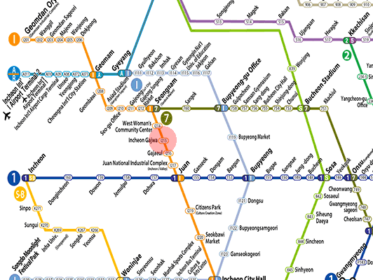 Incheon Gajwa station map