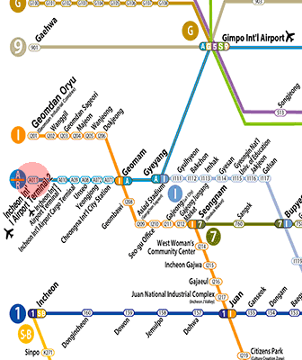 Incheon Int'l Airport Terminal 2 station map
