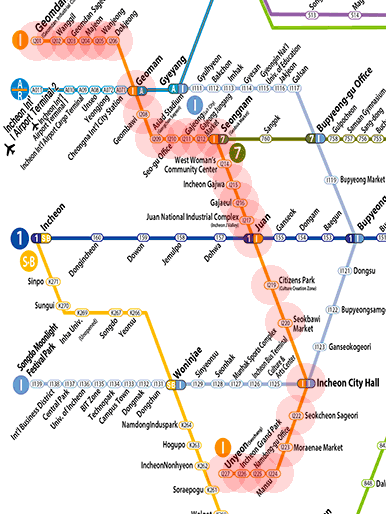 Seoul subway Incheon Line 2 map