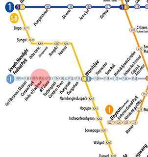 Incheon National University station map
