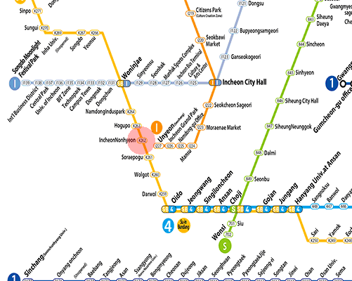 Incheon Nonhyeon station map