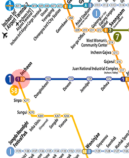 Incheon station map