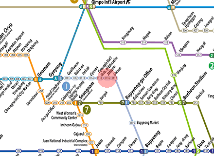 Jakjeon station map