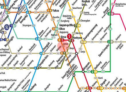 Jamwon station map