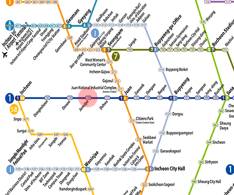 Jemulpo station map