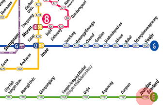 Jeondae-Everland station map
