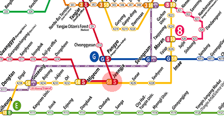 Jeongja station map