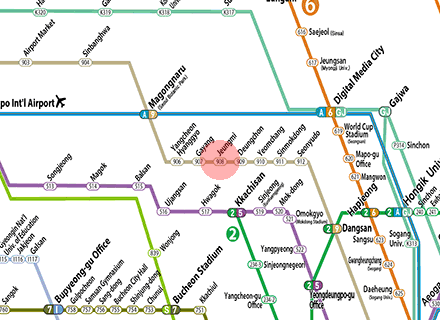 Jeungmi station map