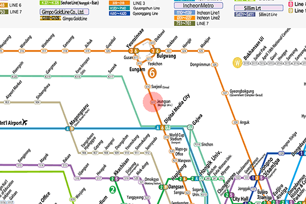 Jeungsan station map