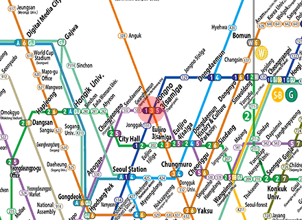 Jongno 3(sam)-ga station map
