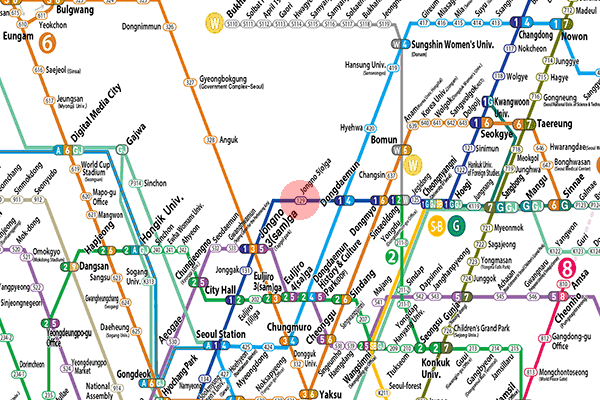 Jongno 5(o)-ga station map