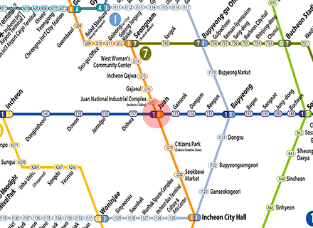 Juan station map