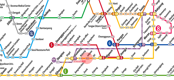 Jukjeon station map