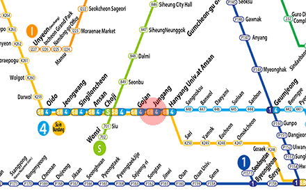 Jungang station map