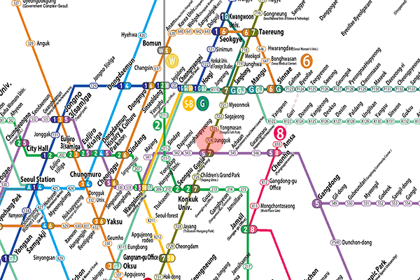 Junggok station map