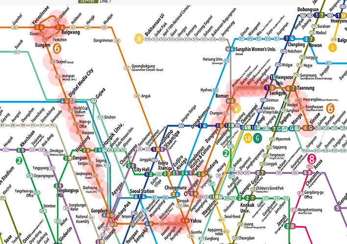 Seoul subway Line 6 map