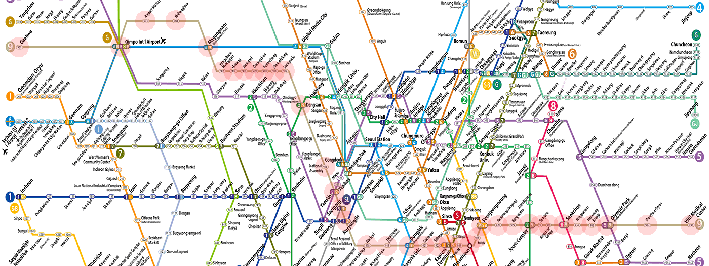 Seoul subway Line 9 map