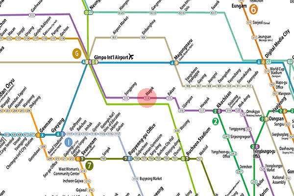 Magok station map