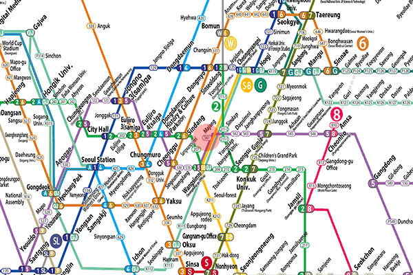 Majang station map