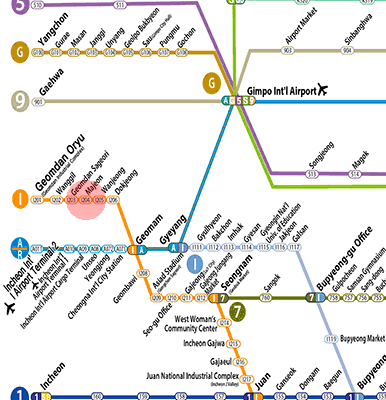 Majeon station map