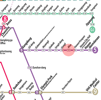 Misa station map