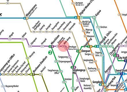 Mok-dong station map