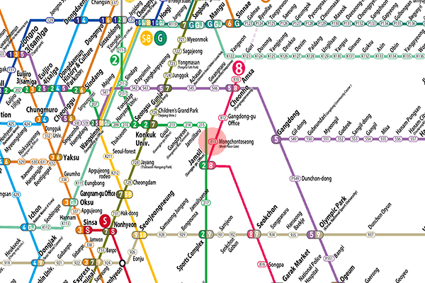 Mongchontoseong station map