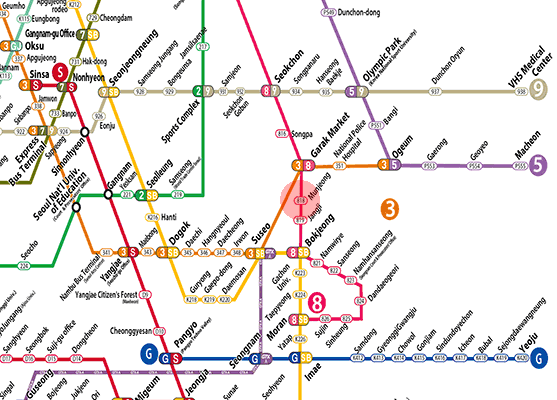 Munjeong station map