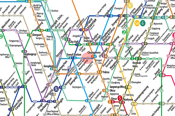 Myeong-dong station map