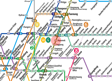 Myeonmok station map