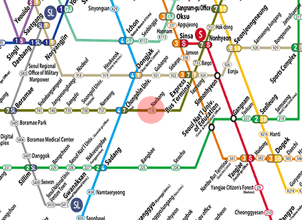Naebang station map