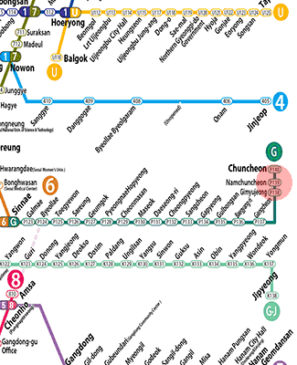 Namchuncheon station map