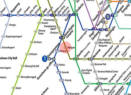 Namguro station map