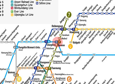 Nowon station map