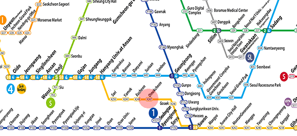 Omokcheon station map
