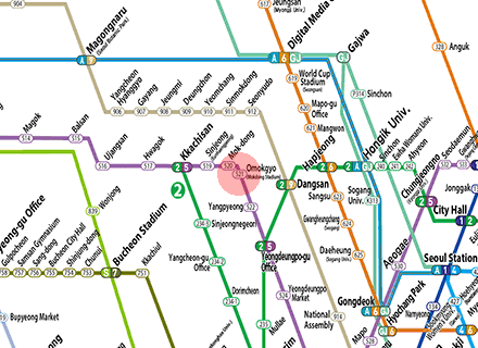 Omokgyo station map