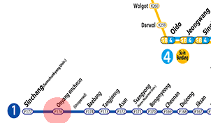 Onyangoncheon station map