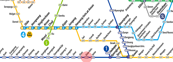Osan University station map