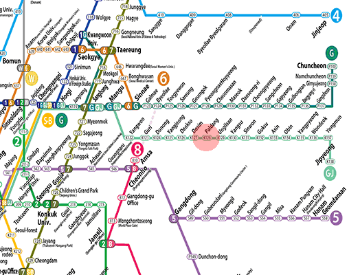 Paldang station map