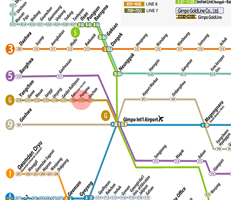 Pungmu station map