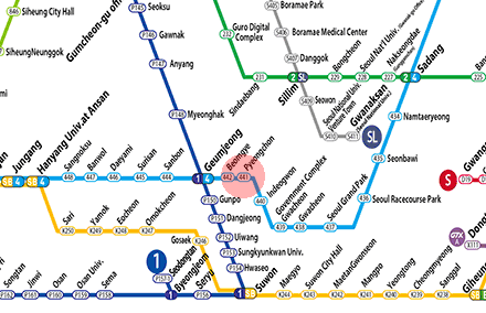 Pyeongchon station map